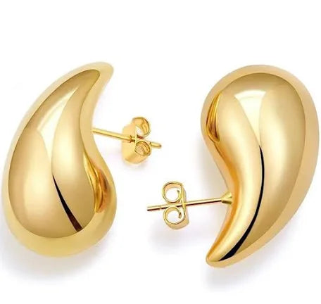 Tear Drop Earrings in Gold