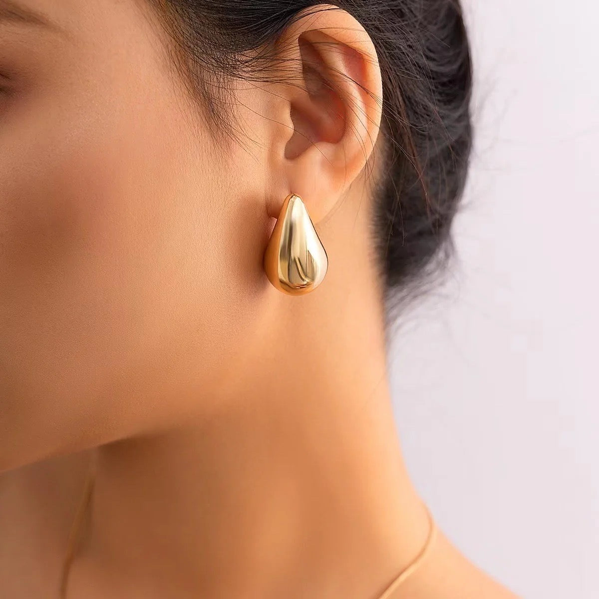 Tear Drop Earrings in Gold