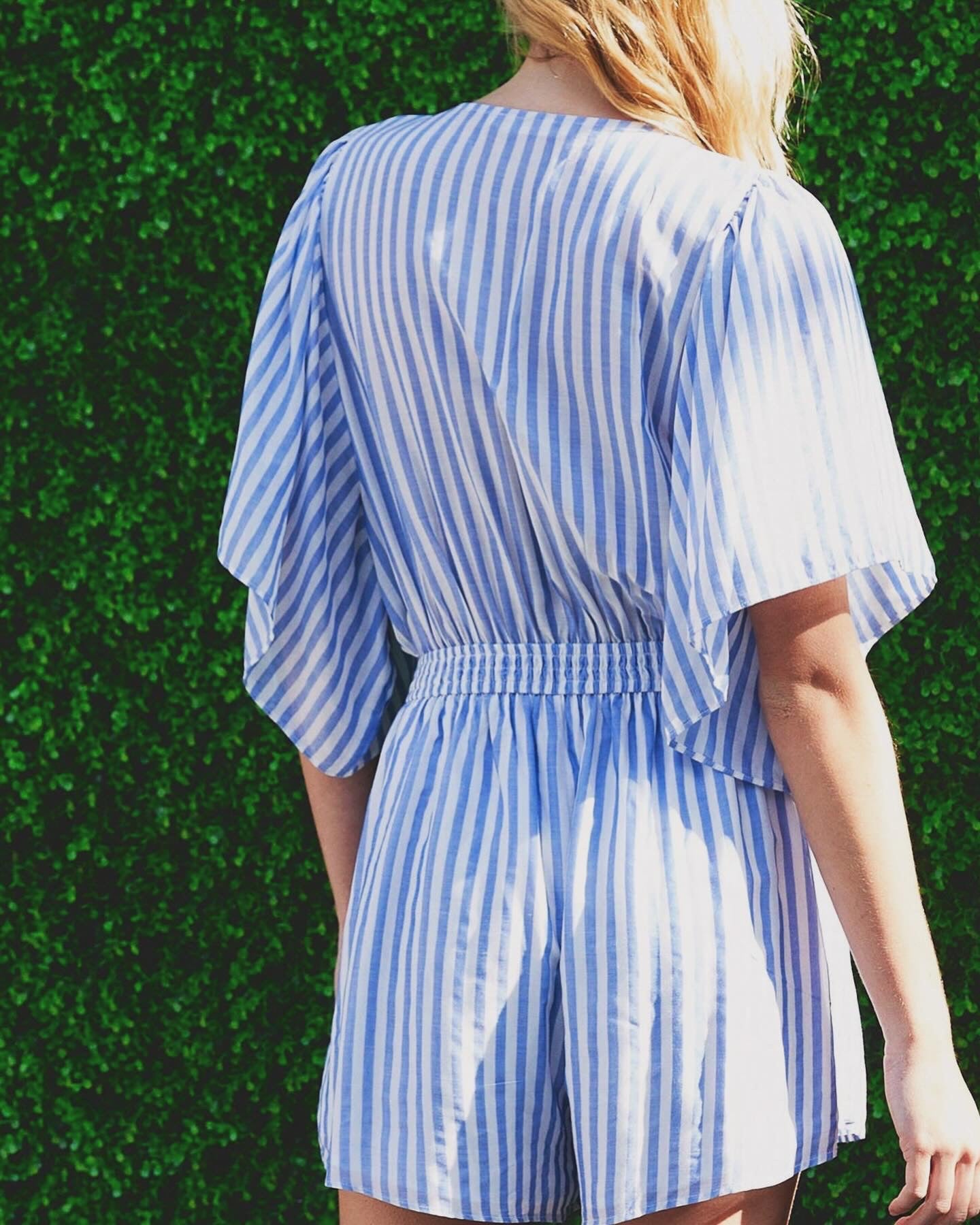 Sunday Mornin Striped Romper